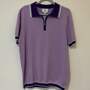 Cigar Couture Lavender Knit Zip-up Polo Size XL NWT